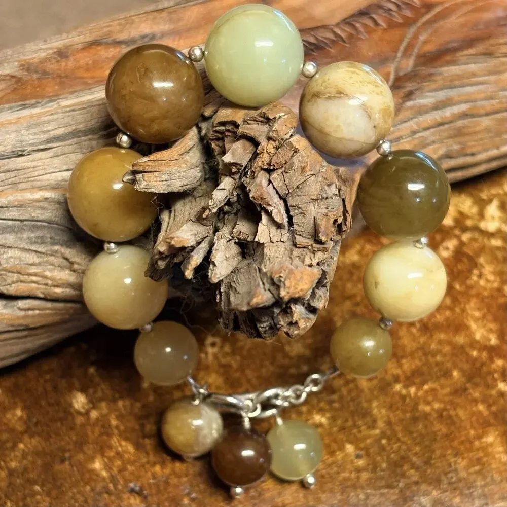 Amy Kahn Russell (AKR) Sterling Silver & Multi Stone Necklace & Bracelet Set